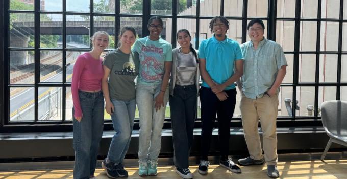 Hillman academy students with Dr. Gau
